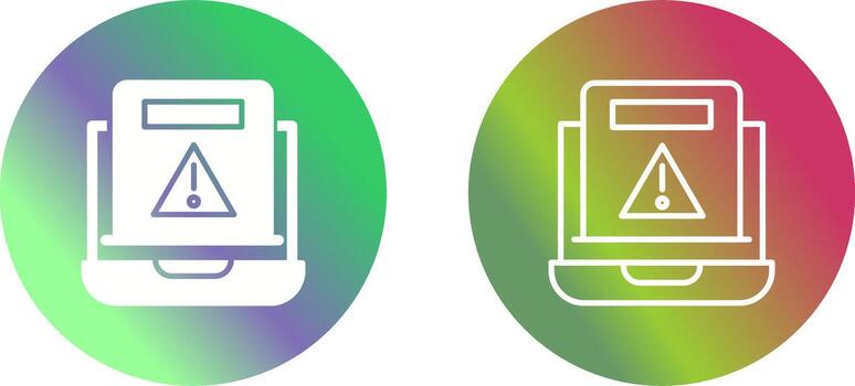 icono de vector de error