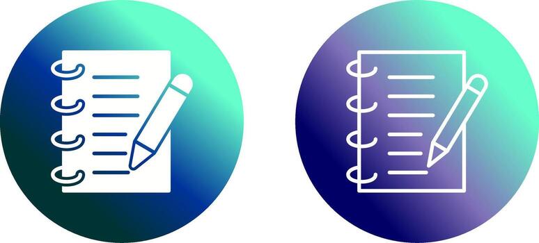 icono de vector de cuaderno de primavera