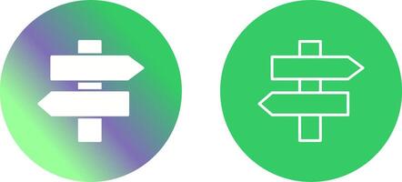 Signpost Vector Icon