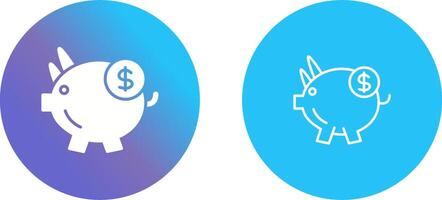 Piggy Saving Vector Icon
