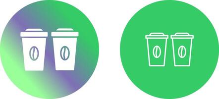 Two Coffees Vector Icon