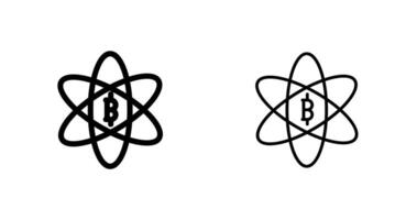 icono de vector de ciencia bitcoin