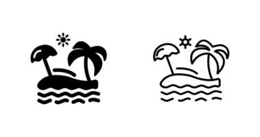 icono de vector de playa