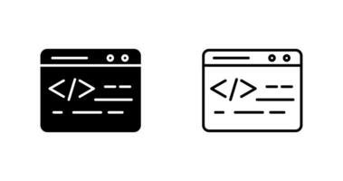 icono de vector de codificación web