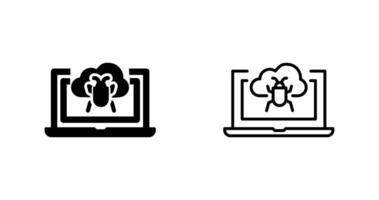 Bug Cloud Vector Icon