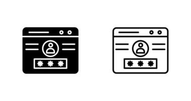 Web login Vector Icon