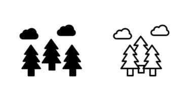 icono de vector de bosque