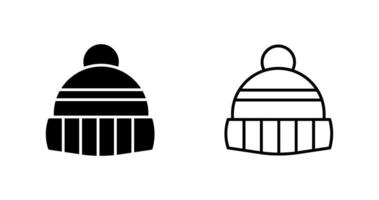 icono de vector de sombrero de invierno