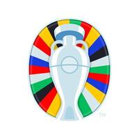 euro 2024 logotipo nación Alemania fútbol americano europeo torneo. país campeonato. vector