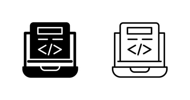 icono de vector de codificación
