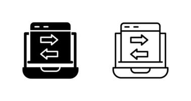 icono de vector de transferencia de datos