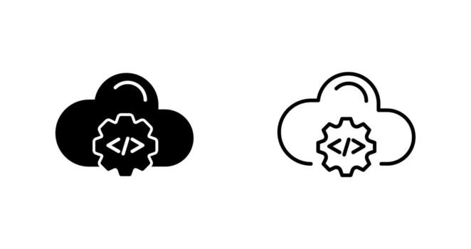 Cloud Coding Vector Icon