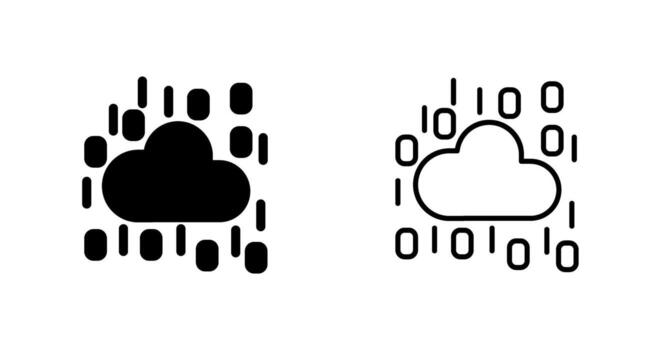 icono de vector de nube