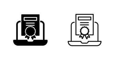 Online Certificate Vector Icon