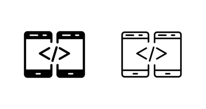 icono de vector de código