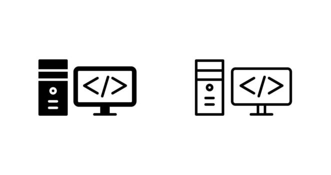 icono de vector de codificación