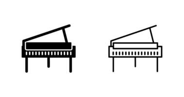 icono de vector de piano de cola