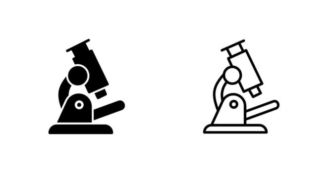 icono de vector de microscopio