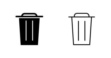 icono de vector de basura