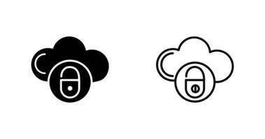 Secure Cloud Vector Icon