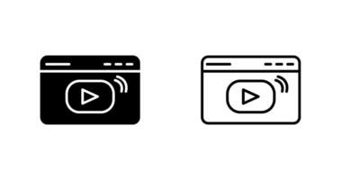 icono de vector de transmisión de video