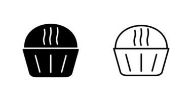 icono de vector de muffin de crema