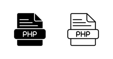 icono de vector de php