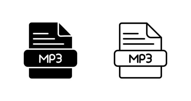 icono de vector de mp3