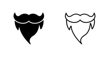 barba y Bigote ii vector icono