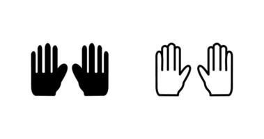 icono de vector de guantes de jardinería