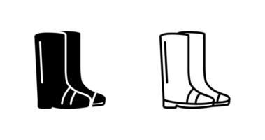 icono de vector de botas de jardinería