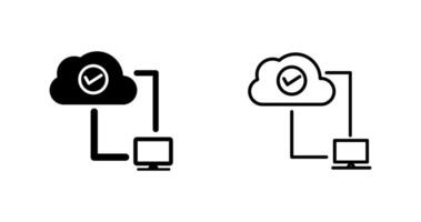 icono de vector de conexiones de nube