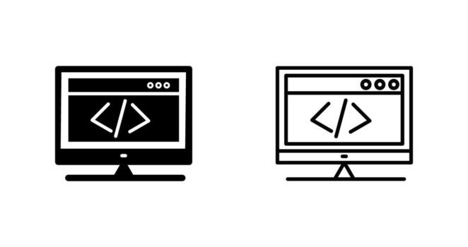 HTML Coding Vector Icon