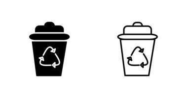 icono de vector de papelera de reciclaje