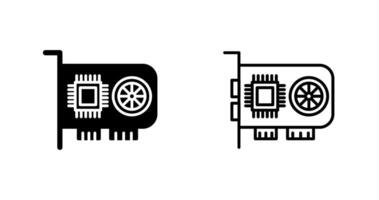 icono de vector de gpu