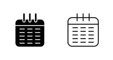 icono de vector de calendario