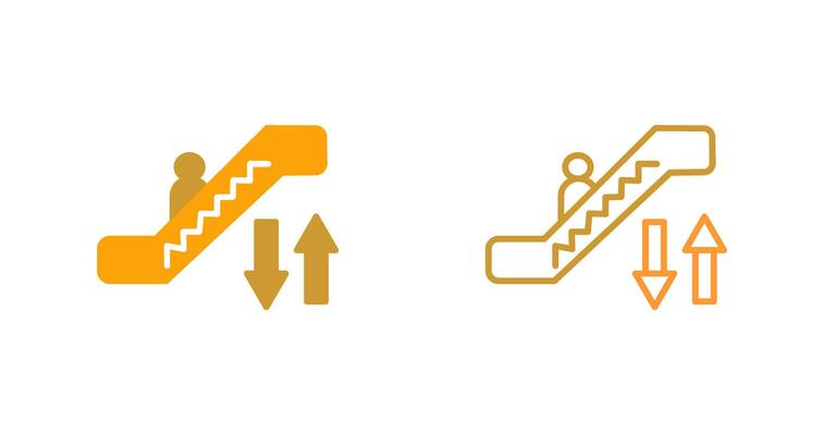 Escalator Vector Icon