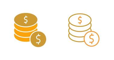 Dollar Coins Vector Icon