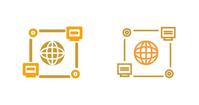 Computer Connection Vector Icon