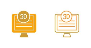 3D Quality Screen Vector Icon