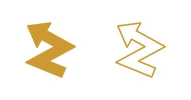 ZigZag Arrow Vector Icon