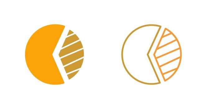 icono de vector de gráfico circular