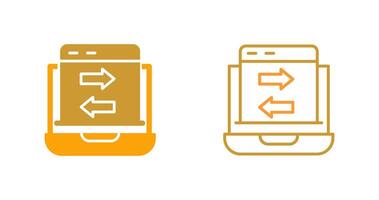 icono de vector de transferencia de datos