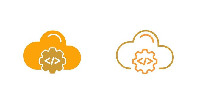 Cloud Coding Vector Icon