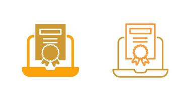 Online Certificate Vector Icon