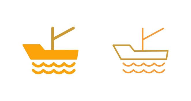 icono de vector de barco