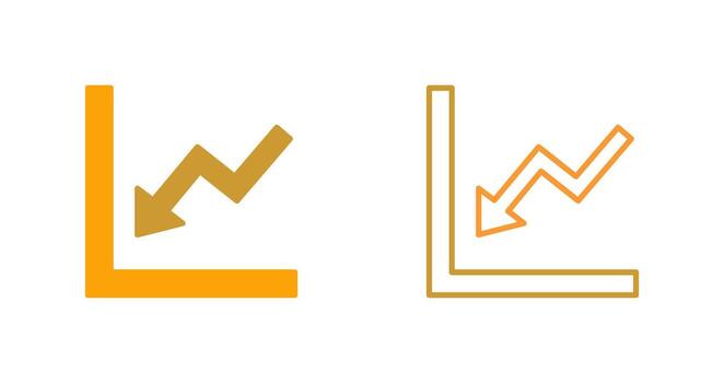 Graph Down Vector Icon