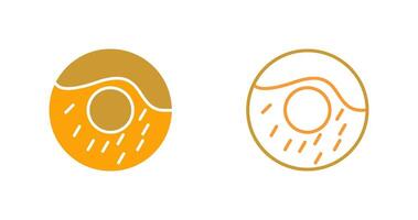 icono de vector de donut de crema