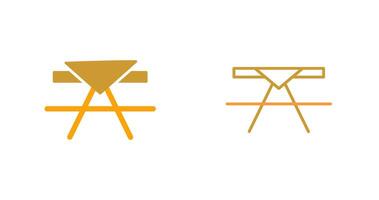 icono de vector de mesa de picnic