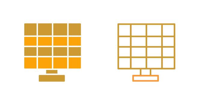 icono de vector de panel solar